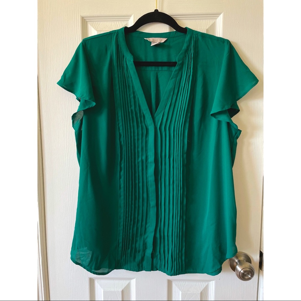 H&M Pleated Button Up Blouse